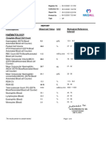 Haematology: Investigation Observed Value Unit Biological Reference Interval