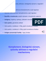 Komplement, Antigeny, HLA Molekuly