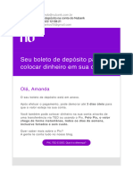 Seu Boleto para Depósito Na Conta Do Nubank