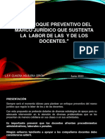 Enfoque Preventivo Del Marco Jurídico Que Sustenta La Labor de Las y de Los Docentes - Mayo 23