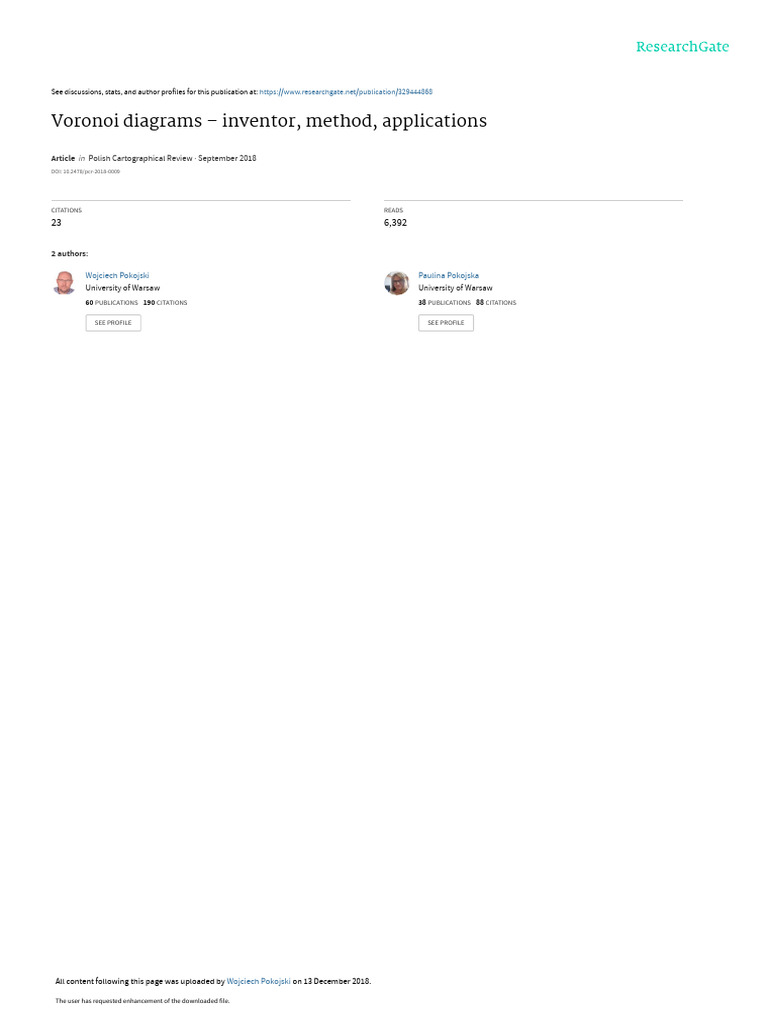 Voronoi Diagrams: History & GIS Uses | PDF | Geographic Information System