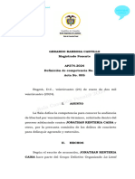 Gerardo Barbosa Castillo Magistrado Ponente AP274-2024 Definición de Competencia No. 65306 Acta No. 005