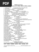 Relative Pronouns Basic Exercises