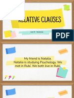 Grammar Unit 4 - Relative Clauses