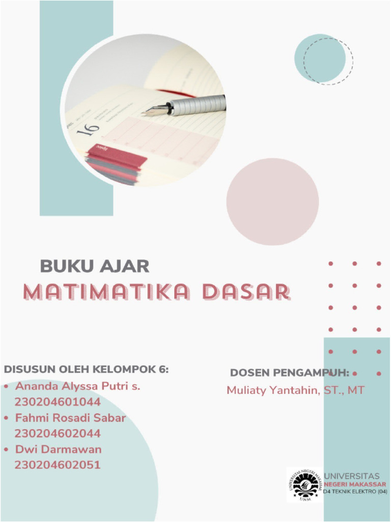 Buku Ajar Matematika Dasar Semester 1 | PDF | Metode & Bahan Ajar