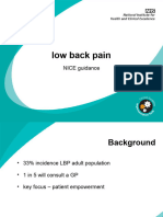Back Pain NICE