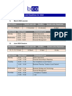 Examination Dates and Deadlines 2024