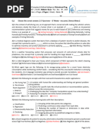 AI310 & CS361 AI (Mainstream) Midterm Exam (Fall 2023) ANSWER KEY