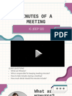Meeting Minutes Lesson 4