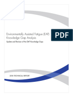 Environmentally Assisted Fatigue - EAF - Knowledge Gap Analysis Update and Revision of The EAF Knowledge Gaps