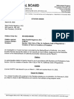 Mats Hagstrom CA Medical Board Citation Order 2022-03-28