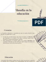 Filosofía en Educación