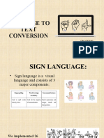 Conversion of Sign Language To Text