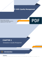 Introduction To Quality Management