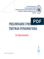 Preliminarni I Primarni Tretman Otpadnih Voda - Roncević