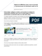 ¿Cómo Uso Los Widgets de Ewebinar para Crear Mi Propia Página de Destino o Promocionar Mi Seminario Web en Mi Sitio Web o Blog