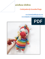 Rainbow Zebra Crochet Pattern by Guru Mil and Design