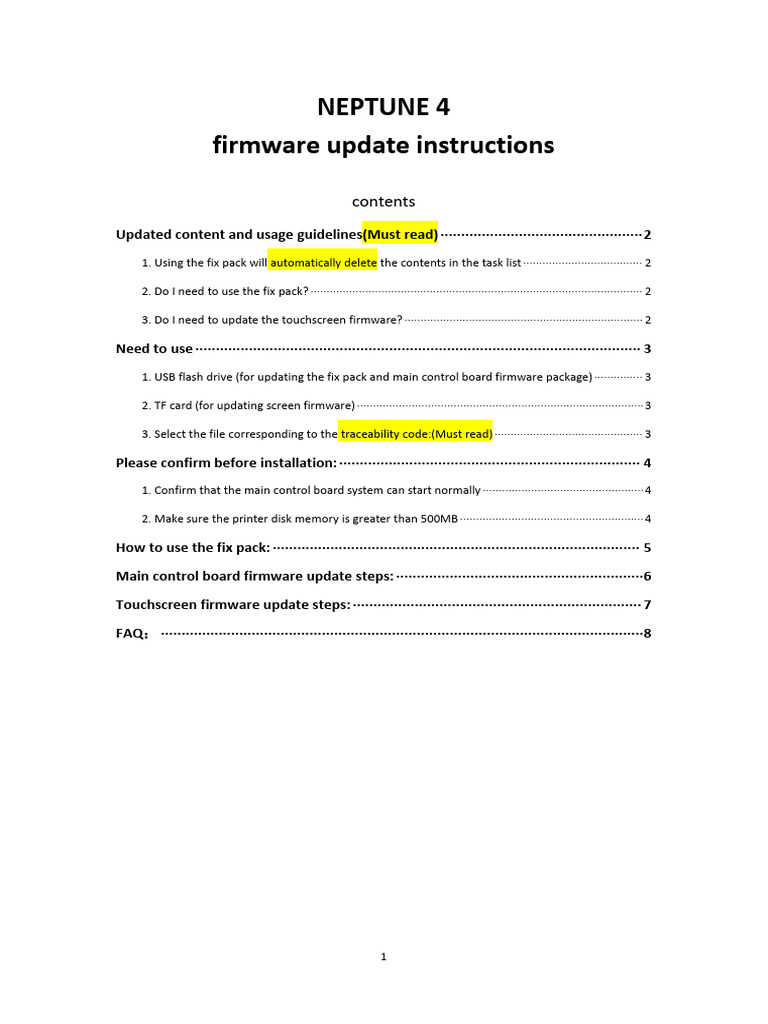 Neptune 4 Firmware Update Guide | PDF | Usb Flash Drive | Computer File