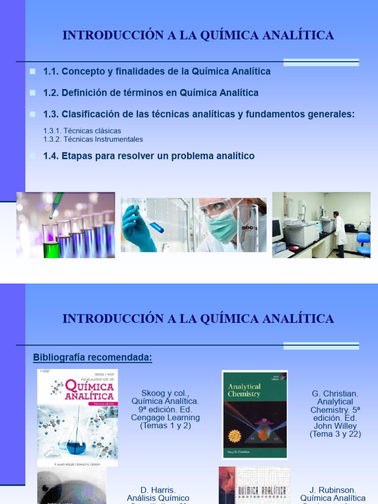 Tema1.introducción A La Química Analítica | PDF | Química analítica ...