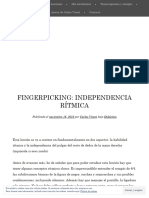 Fingerpicking - Independencia Rítmica - El Blog de Carlos Vicent