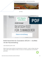 Briefe Deutschtest Für Zuwanderer (DTZ) B1. 1. Konflikte Mit Der Hausverwaltung