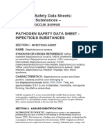 Pathogen Safety Data Sheet1 Staph