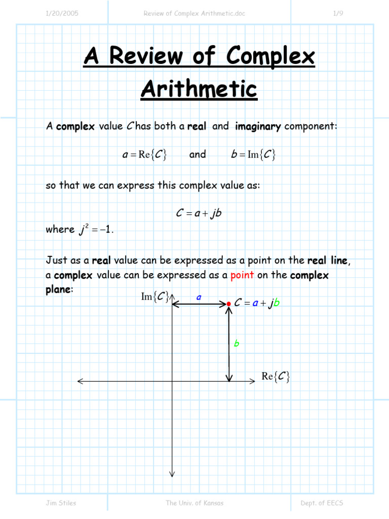 Review_of_Complex_Arithmetic | PDF | Trigonometric Functions | Abstract ...