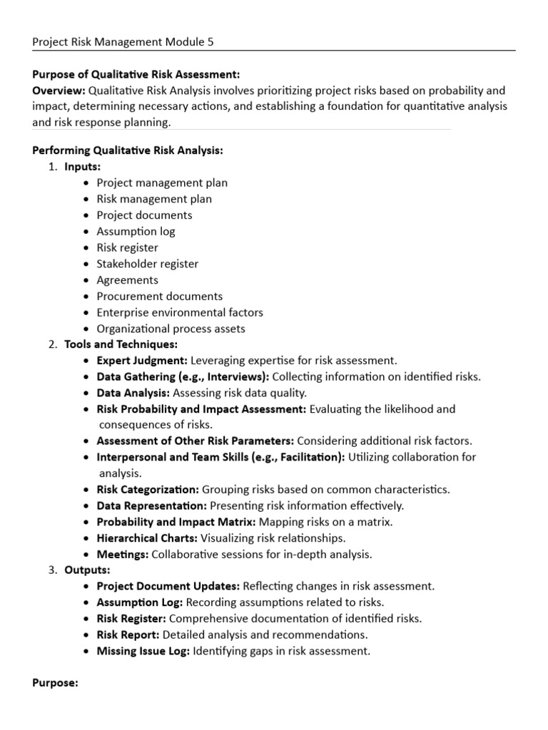 Project Risk Management Module 5 | Download Free PDF | Risk | Risk ...