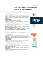 Identificació Cosmètics D'Idratació, Proteció, Manteniment