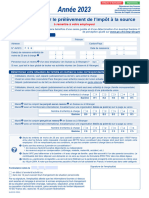 Année 2023 Année 2023: Déclaration Pour Le Prélèvement de L'impôt À La Source