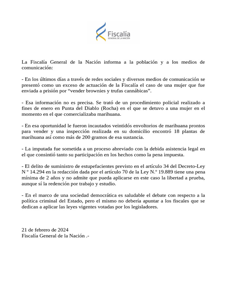 Fiscalía General de La Nación | PDF