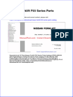 Nissan Forklift f03 Series Parts Catalog