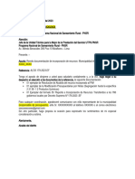Modelo Oficio para Remitir Documentos de La Incorporacion Al PNSR
