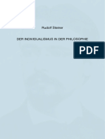 Rudolf Steiner - Der Individualismus in Der Philosophie