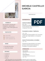 Currículum Vitae CV Diseñadora y Arquitecta Minimalista Rosa