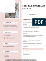 Currículum Vitae CV Diseñadora y Arquitecta Minimalista Rosa