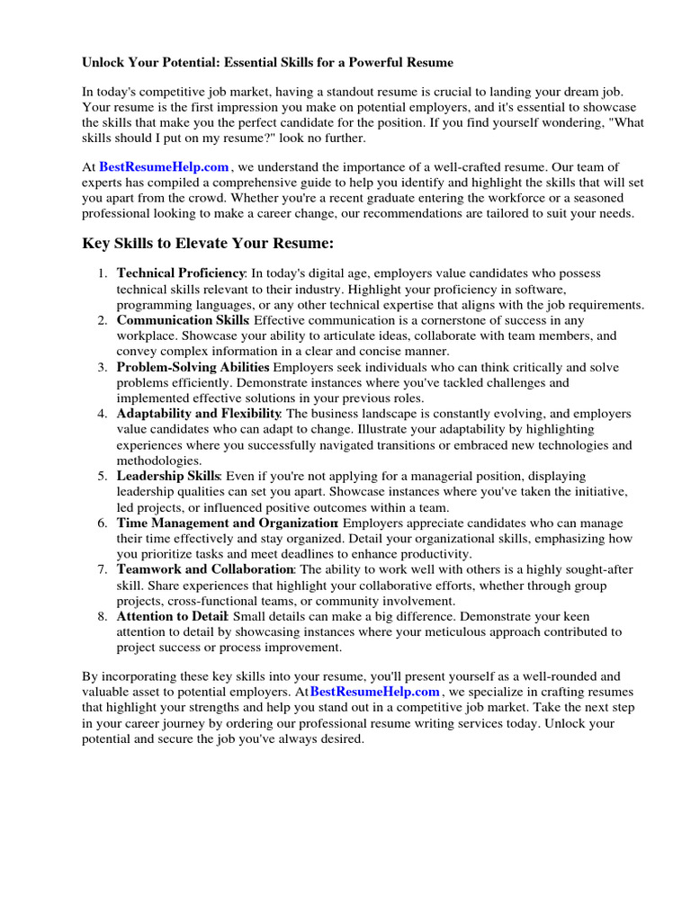 what-skills-should-i-put-on-my-resume-pdf-r-sum-recruitment