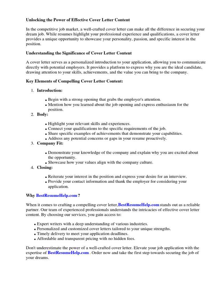 What Is Cover Letter Content - 1710599991