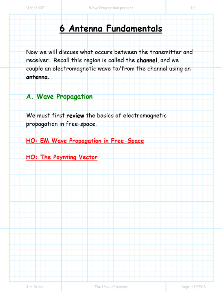Electromagnetic Wave Propagation Basics | PDF | Waves | Electromagnetic ...