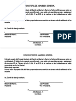 Convocatoria de Asamblea General