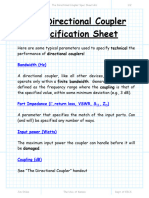 The Directional Coupler Spec Sheet