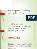 Prelim1 - Reading and Thinking Across Text Types