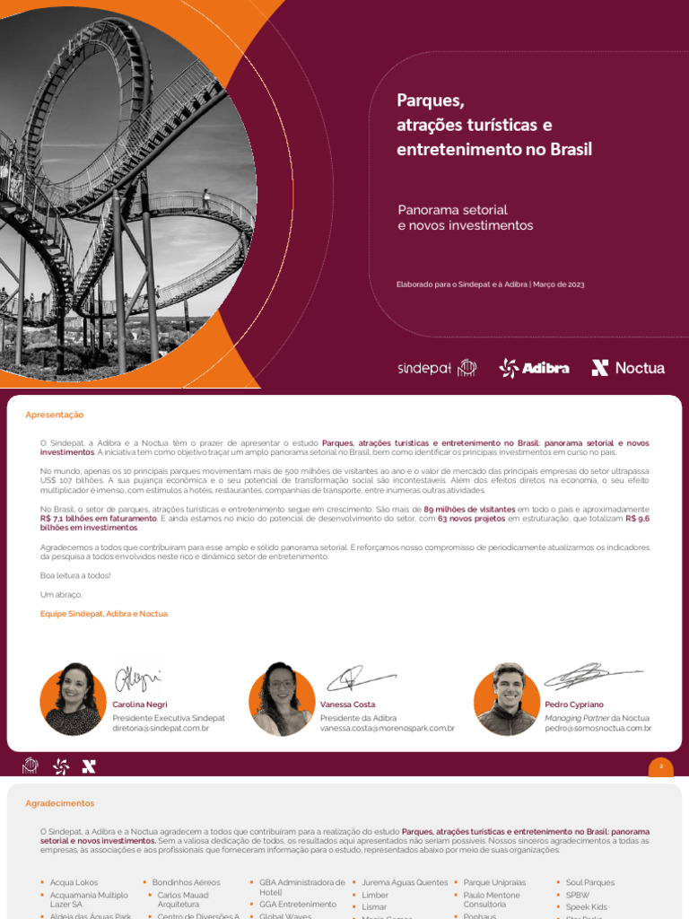 Panorama de Parques e Investimentos Brasil | PDF | Turismo | Brasil