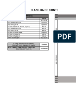 Planilha Financeiro Gerar