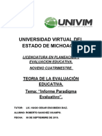 U1 - Act 3 - Roberto S O - Informe Paradigmas y La Evaluacion