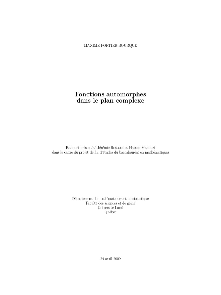 Rapport Final | PDF | Groupe (Mathématiques) | Géométrie
