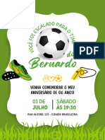 Convite de Aniversário Futebol Infantil Ilustrado
