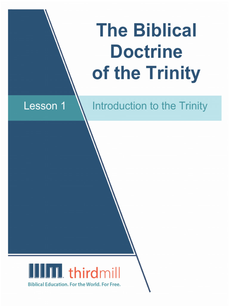 The Biblical Doctrine of The Trinity - Lesson1 - English | PDF ...