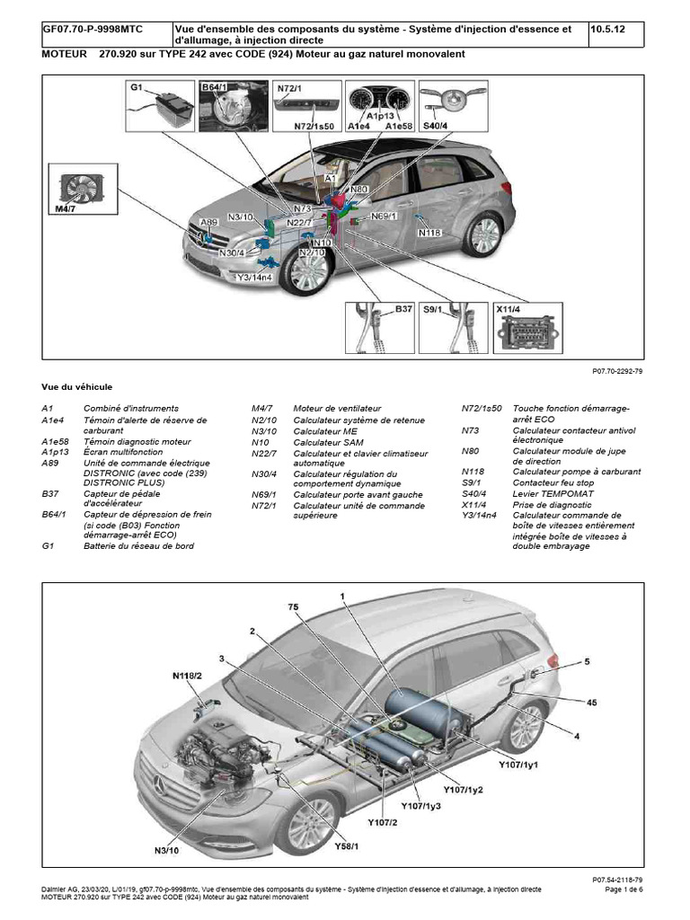 Vue d'ensemble du système d'injection gaz | PDF | Injection (moteur ...