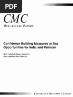 Occasional Papers: Confidence Building Measures at Sea Opportunities For India and Pakistan